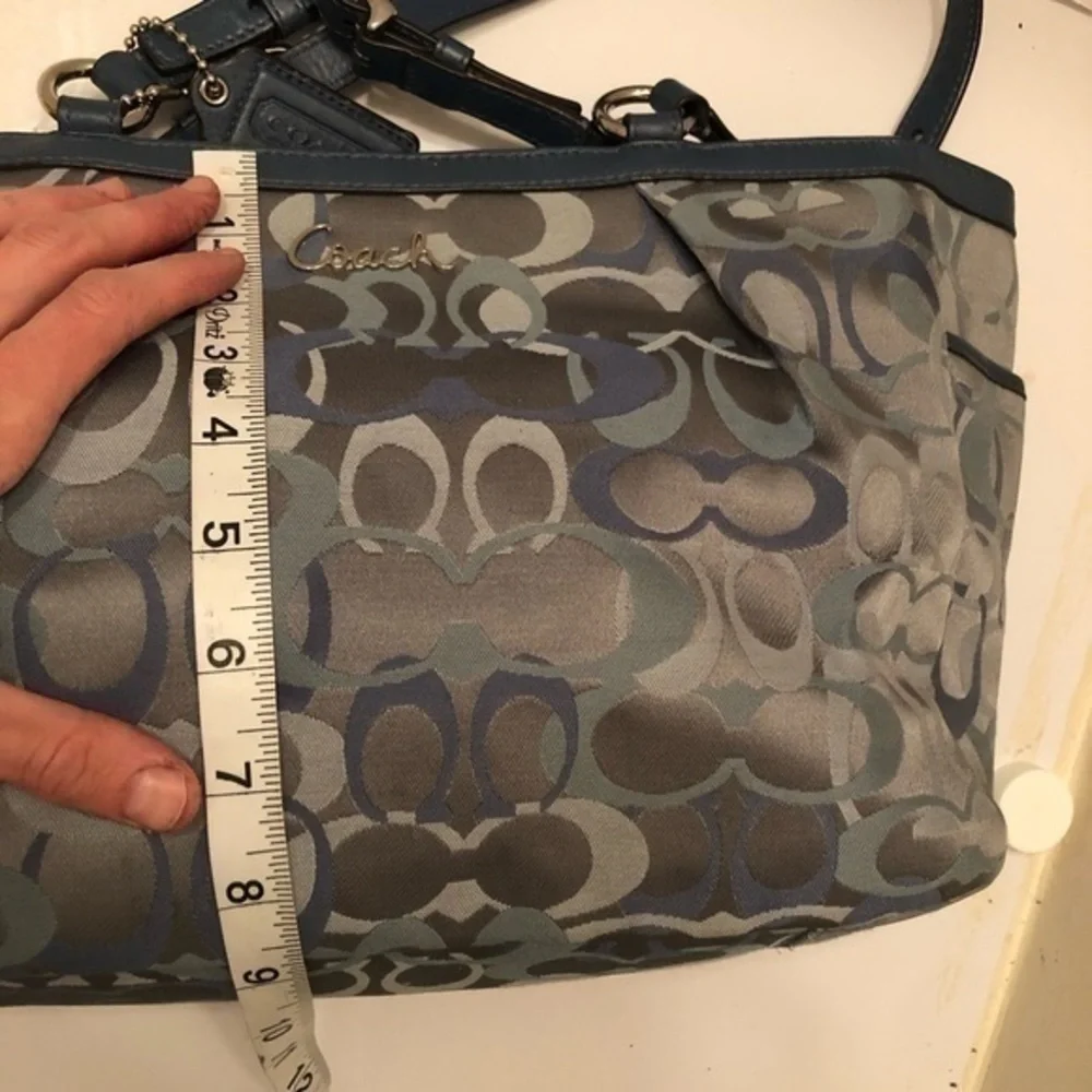 Coach vintage Y2K blue optic c tote bag f17881